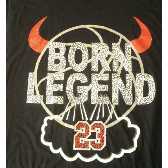 Born Legend T shirt Chicago Bulls #23 2 Monkeys Mens Made In USA Sz 5XL - Picture 4 of 5